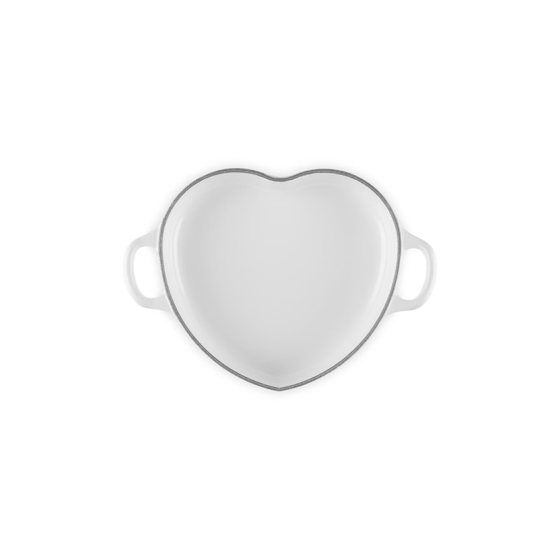 Le Creuset Cast Iron Traditional Heart Dish 1.25 Qt Peche Light